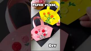 paper purse bag 👜 😱#shorts #youtubepartner #papercraft #asmr #blissdiy #diy
