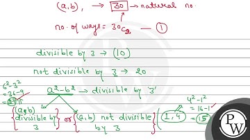 Two numbers \( a \) and \( b \) are chosen at random from the set of first 30 natural numbers. T...