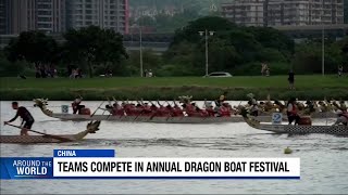Crowds gather across China for Dragon Boat Festival