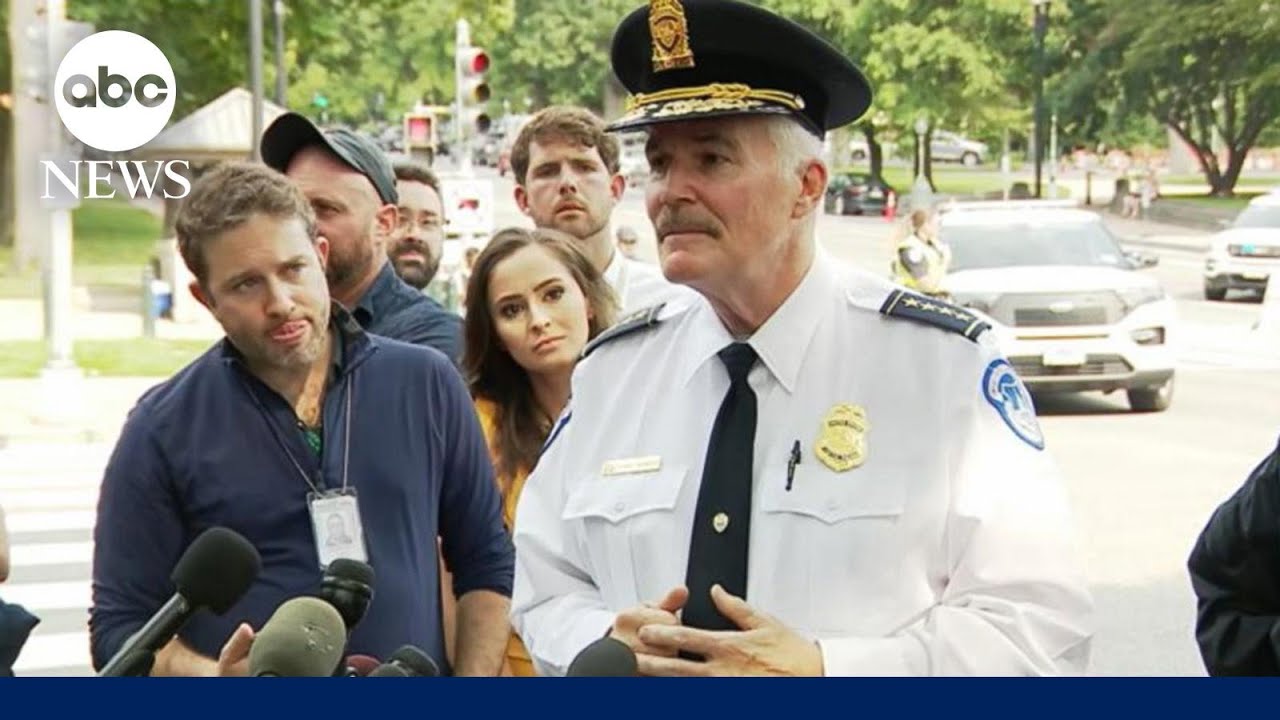 Capitol Police hold presser after receiving 911 call about an active shooter | ABCNL