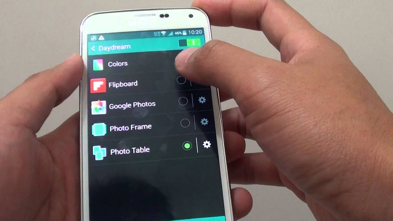 Samsung Galaxy S5 How to Enable/Disable Daydream / Screen Saver YouTube