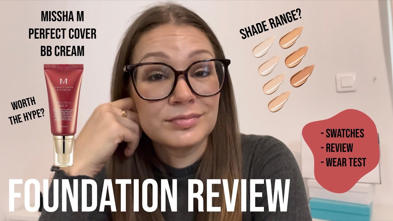 MISSHA M PERFECT COVER BB CREAM Foundation Review // Swatches, Wear