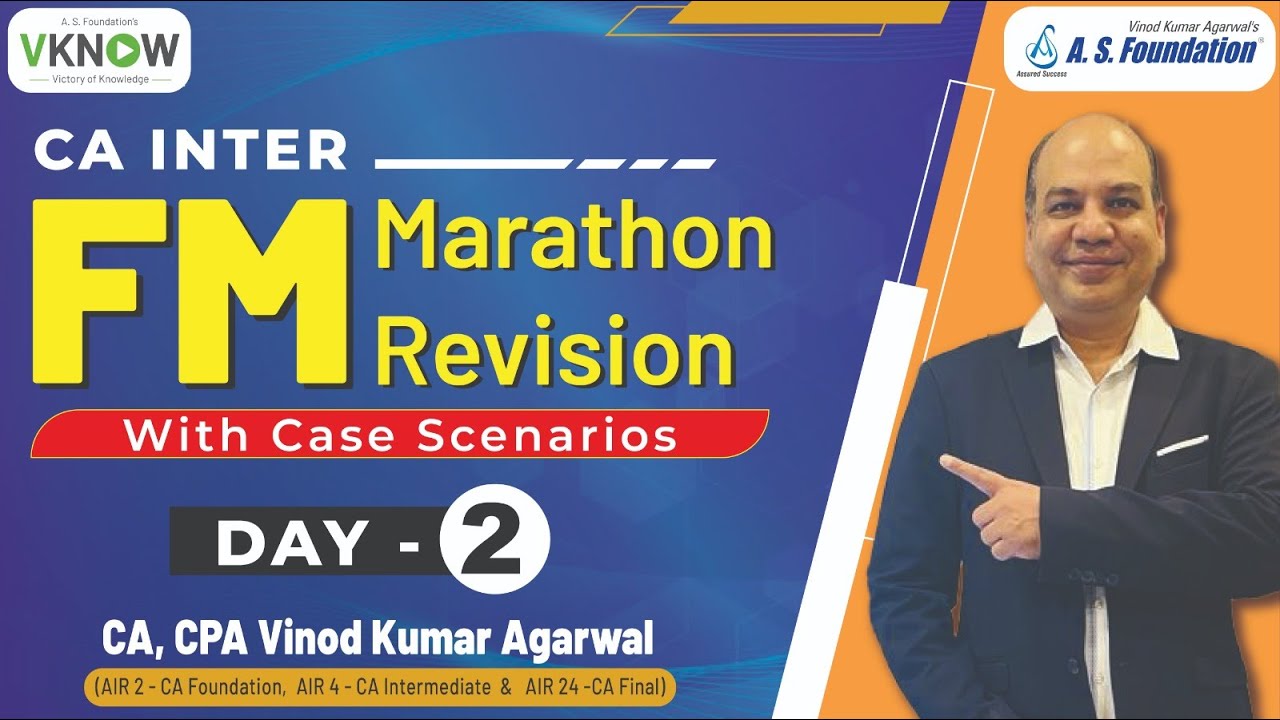 CA Inter FM Marathon Revision with Case Scenarios - DAY 2 - YouTube