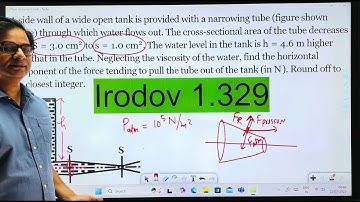 Irodov 1.329 | Fluid Dynamics | JEE Advanced Must-Watch Problem | Bernoulli’s Theorem