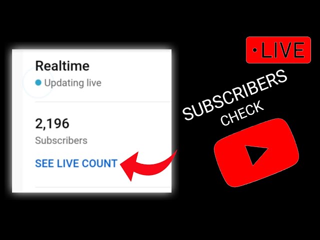 How to See Your  Channel Live Subscribers Count 