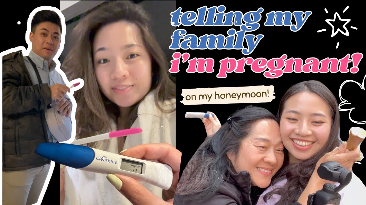 telling my family i'm PREGNANT! (finding out on my honeymoon) & surprising my husband 💝