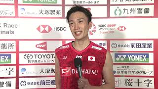 桃田賢斗選手｜バドミントン 熊本マスターズ2回戦インタビュー #badminton