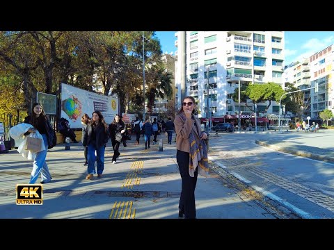 Izmir, 튀르키예 | İzmir | 빗속 도보 여행 4K