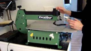 Installing and Tensioning the Blade on the Excalibur Scroll Saw.wmv