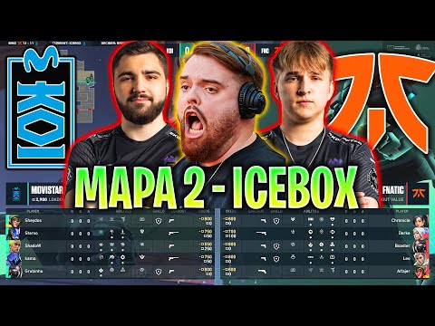 IBAI CASTEA A MOVISTAR KOI EN ICEBOX! | MOVISTAR KOI vs FNATIC MAPA 2 ICEBOX VCT EMEA 2024
