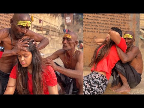 Indian Street Barber Chamunda Brothers | ASMR Street Massage | Indian Girl Body Massage