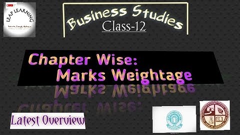 Business Studies Latest Syllabus Marks Weightage | Class 12| Session 2021-22|