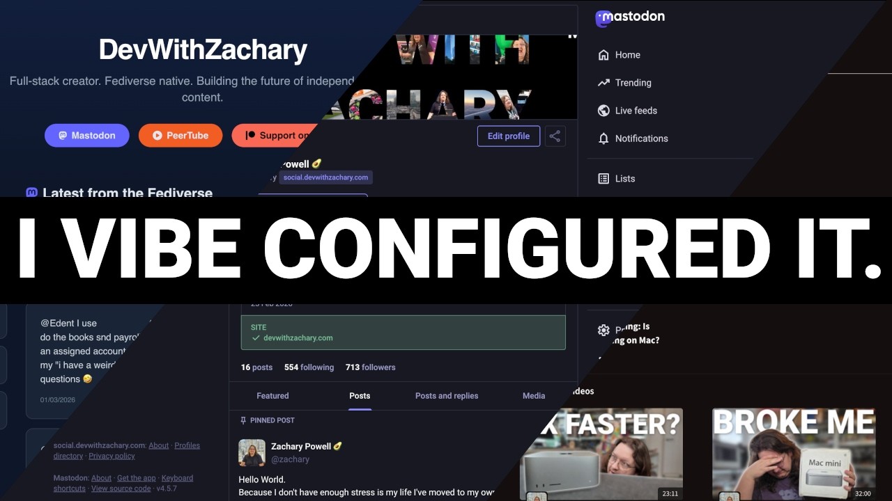 I Vibe Configured my way into the Fediverse (and it actually works)