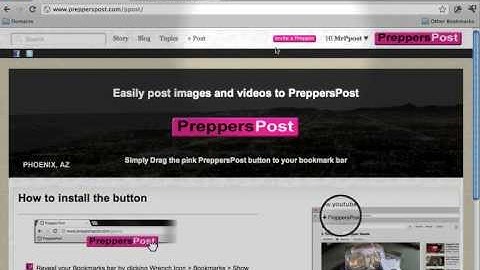 Preppers Post - How to install Pin-it button into chrome browser