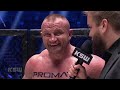 Mamed Khalidov i Mariusz Pudzianowski - Pierwsze słowa po walce | Wywiad w klatce | XTB KSW 77