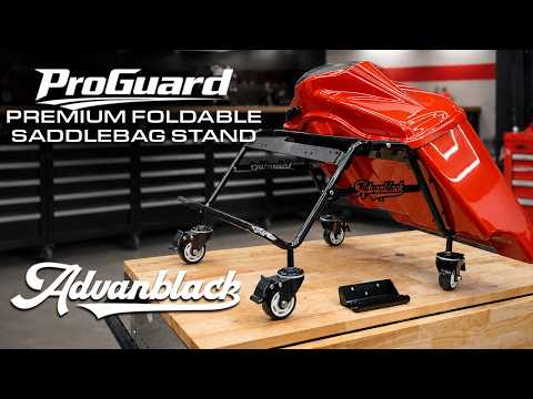 Advanblack Premium Foldable Saddlebag Stand With Wall Mount