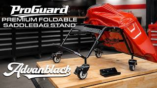 Advanblack Premium Foldable Saddlebag Stand With Wall Mount