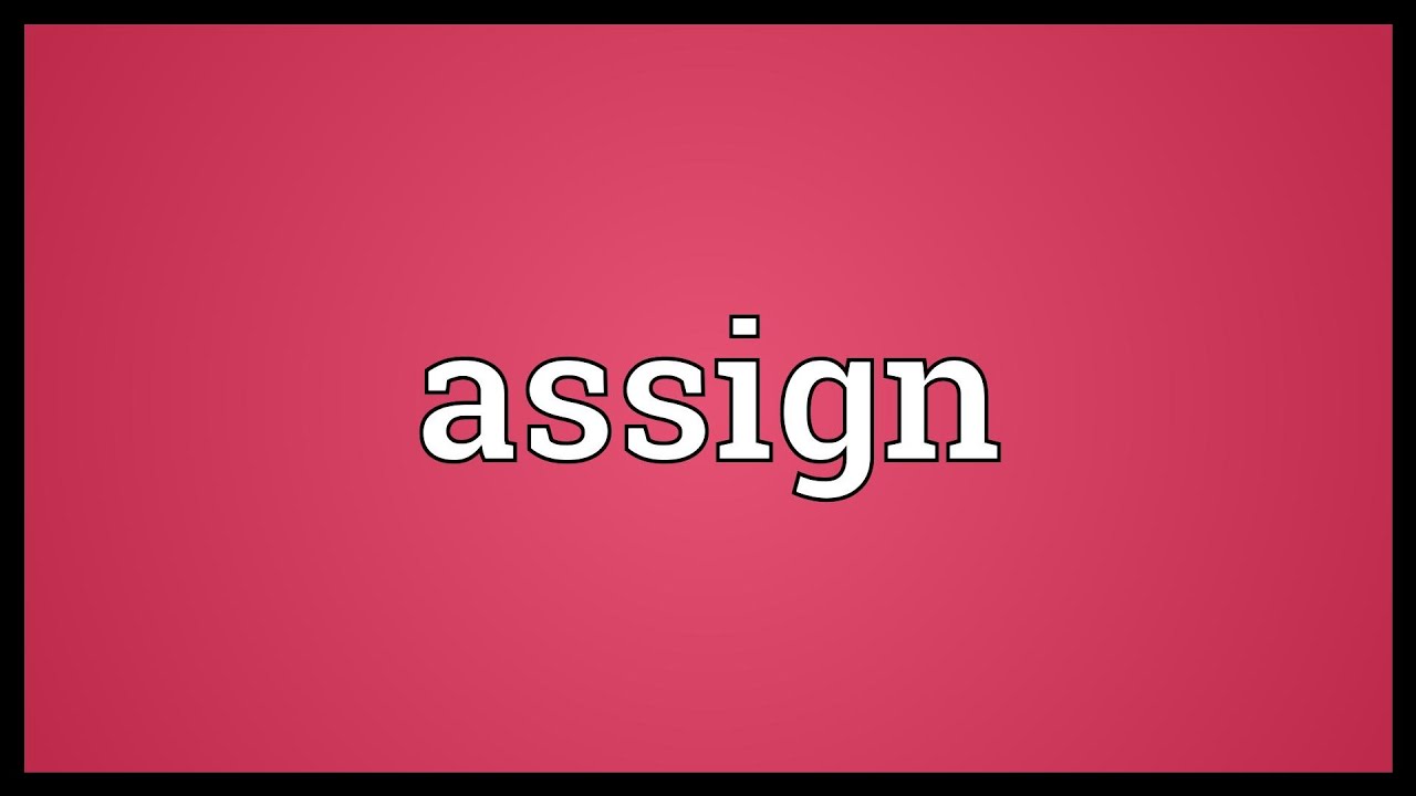 assign i meaning