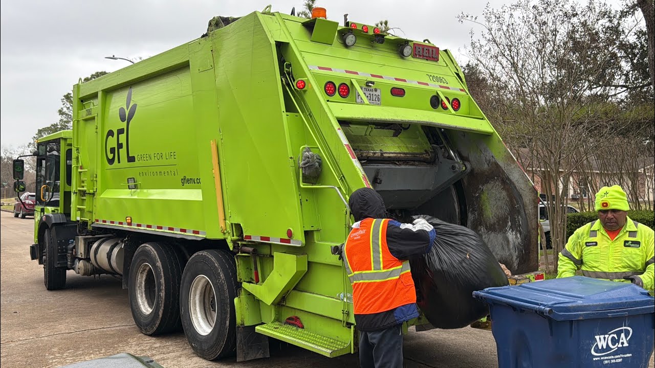 Dennis Eagle Garbage Truck! GFL Heil 5000 Rear Loader - YouTube