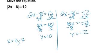 2 7 Solve Absolute Value Equations