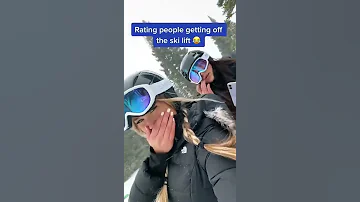 Rating People Getting Off The Ski Lift 😂⛷ *they fall* #shorts