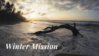 Fun winter surf session , Long waves and epic sun set!