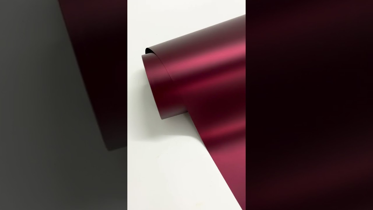Product Video for Satin Chrome Chocolate Cosmos Red Vinyl Wrap MP12