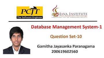 Data Base Task 10 | Write a Join Query Statement| 1st Year | Java Institute | Gamitha