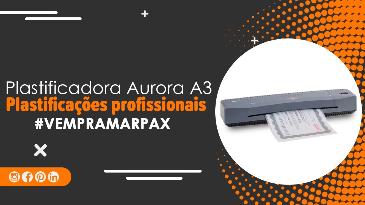 Capa do vídeo Conheça a Plastificadora Laminadora A3 LM3233H Aurora | Marpax