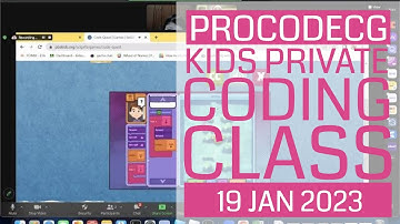 ProCodeCG Kids Private Coding Class - Naquita -  19 Jan 2023