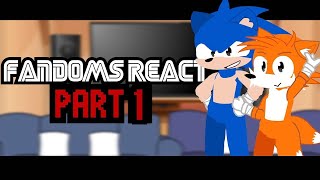 Fandoms React to Each Other / Fandoms react to Sonic The Hedgehog | Sonic The Hedgehog | Gacha Club