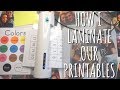 How I Laminate Our Educational Printables // Momma Alia