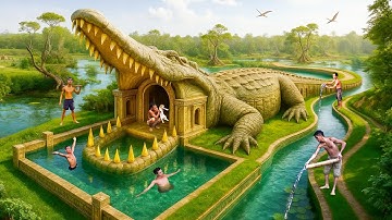 200 Days To Build A $1 Million Underground Crocodile Pond And Slide System Using Primitive Tools