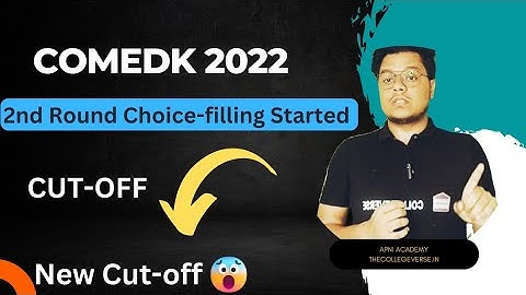 COMEDK 2022 - 2nd Round Choice filling Started|| Phase 1&2 Counselling 🤔| Cut-off| #comedk