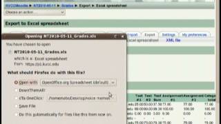 Moodle export gradebook as Excel