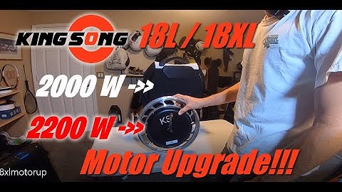2200 Watt Motor Upgrade for your Kingsong 18L or KingSong 18XL - Swap and first ride! - 2.0 Firmware