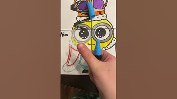 Minion drawing BUT 4 DIFFERENT STYLES!!😬 (pt.4) #shorts #posca #minions
