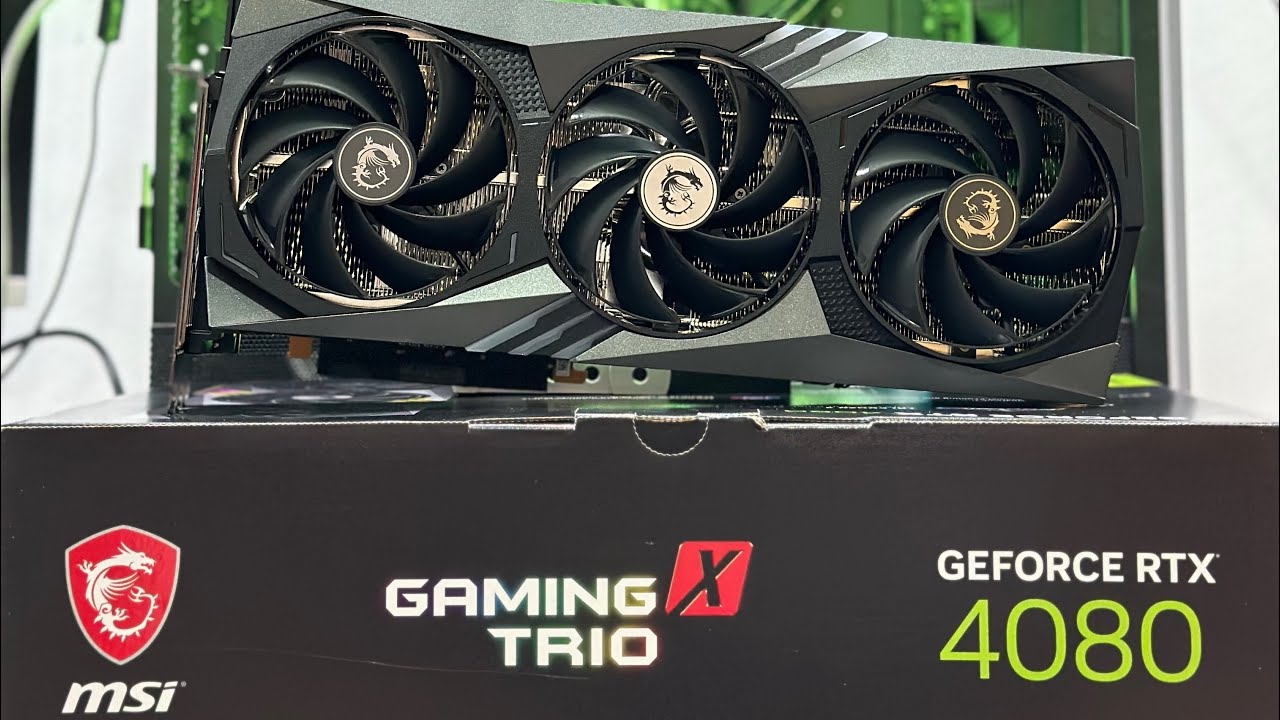 RTX 4080 MSI GAMING X TRIO 16GB GDDR 6X UNBOX INSTALL GAME PLAY 