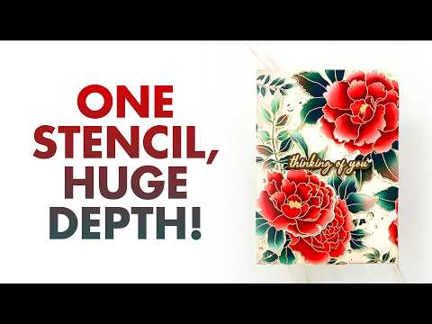 How to Get Dimensional Floral Cards with Simple Stencils (Easy Blending Trick!)