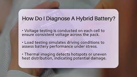How Do I Diagnose A Hybrid Battery? - Talking Tech Trends