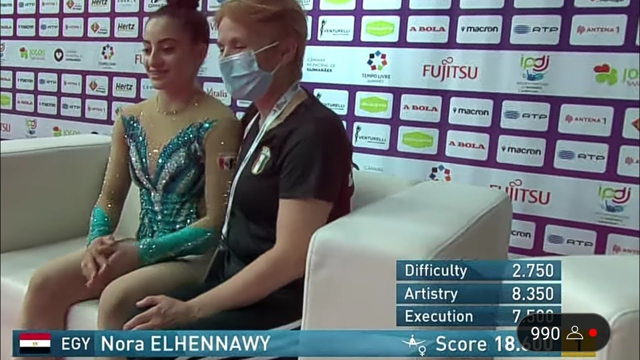 كيلوباترا جمباز الأيروبيك المصري نورا الحناوي   IW Noura ELhennawy Egypt #aerobic