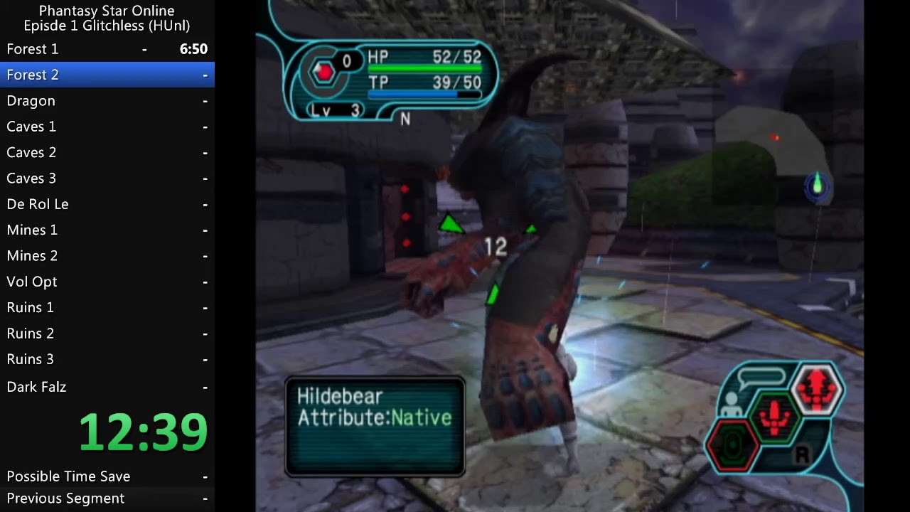 PSO Episode 1 Glitchless Speedrun (HUnewearl) - 