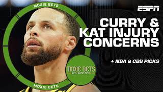 Steph Curry + KAT injury concerns & BEST BETS for NBA and CBB 💰 | Moxie Bets