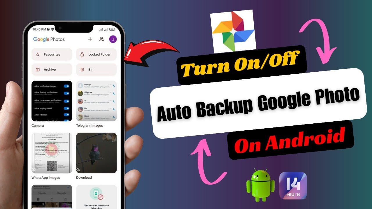 How To Turn On/Off Auto Backup of Google Photos - YouTube