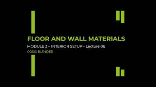 Blender Interior Design Course - Module 3 - Lecture 08 - English Version