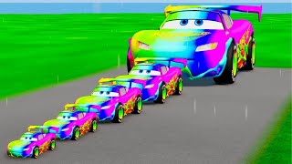 Big &amp; Small Telegram  @mCqueen_drive Vs Thomas Train The Tank Engine Vs Portal Vs Cars_Beamng.drive