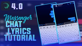 HOW TO CREATE MESSENGER CHAT LYRICS || CHAT LYRICS MESSENGER ON ALIGHT MOTION || screenshot 5