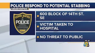 Cedar Rapids Police respond to potential stabbing