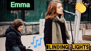 Blinding Lights. The Weeknd. Cover by Emma. Уличный музыкант. Moscow, Street Music. 2021