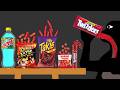 【Algodoo】Eat red snacks｜赤いお菓子を食べる